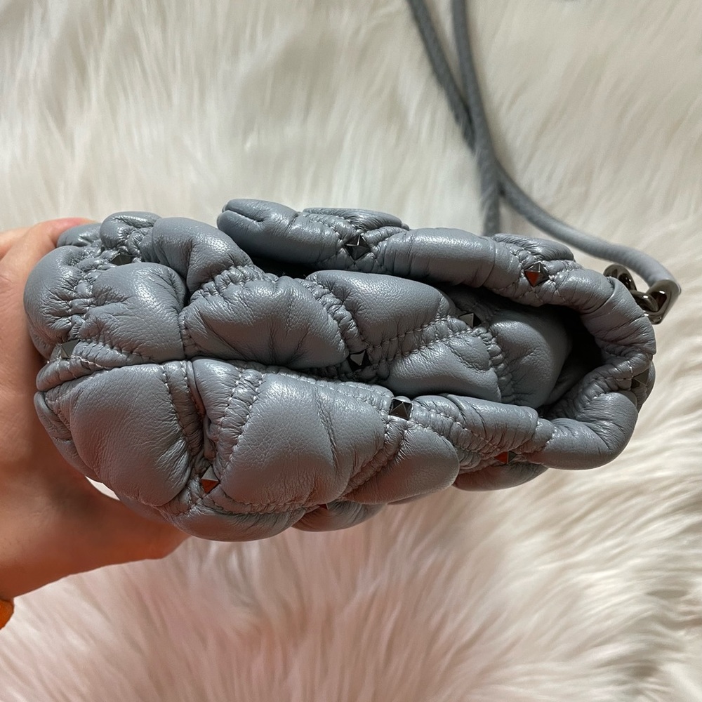 Valentino Grey Medium Nappa SpikeMe Shoulder Bag. - Picture 12 of 13